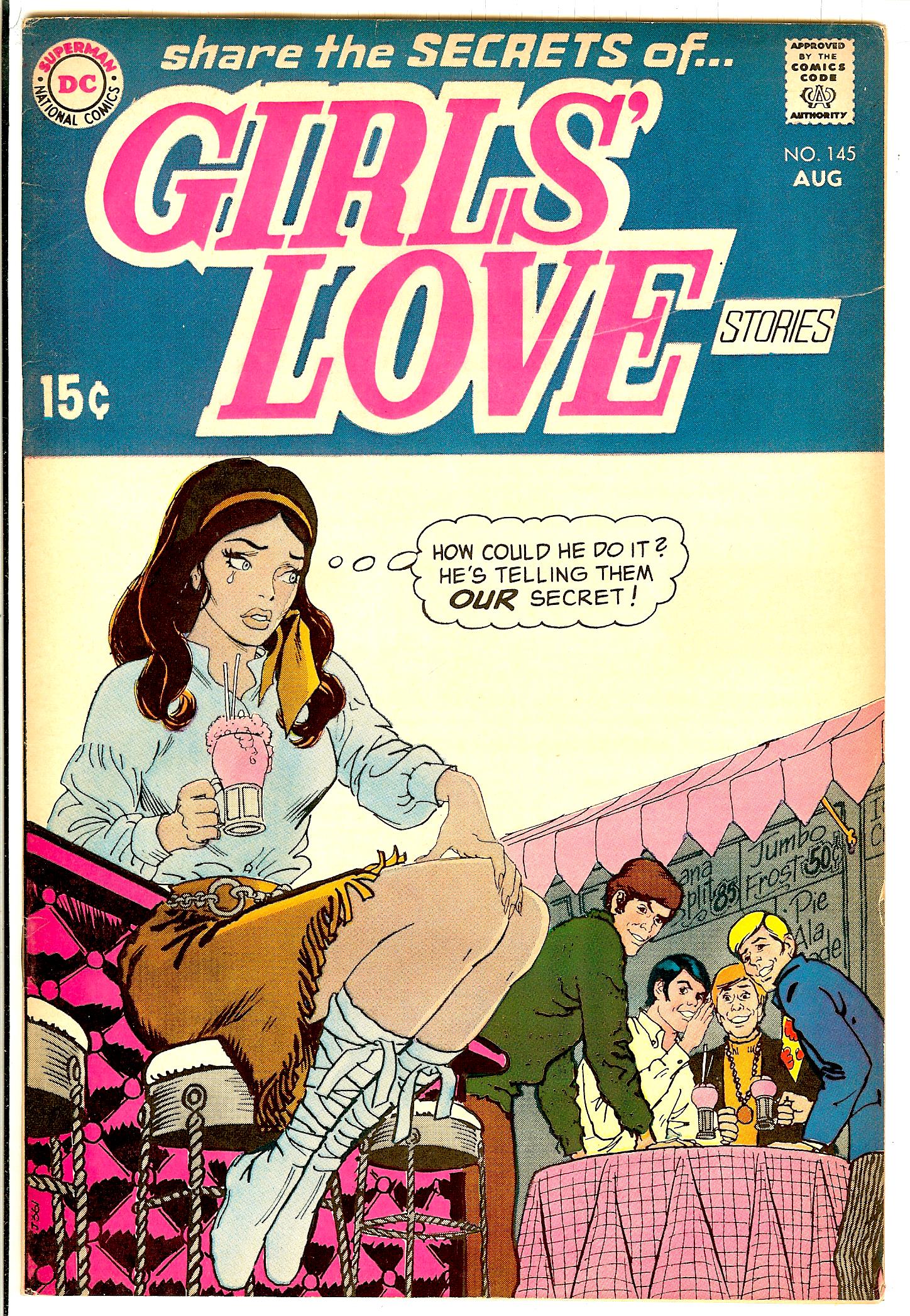 DC Girls' Love Stories #145 | Romantic comics, Comic book girl, Comics love